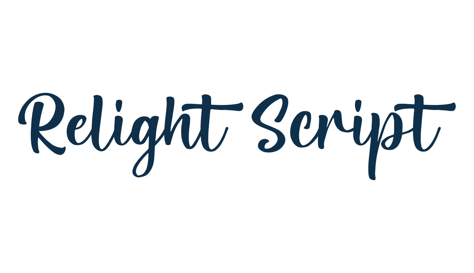 Relight Script, calligraphy font preview