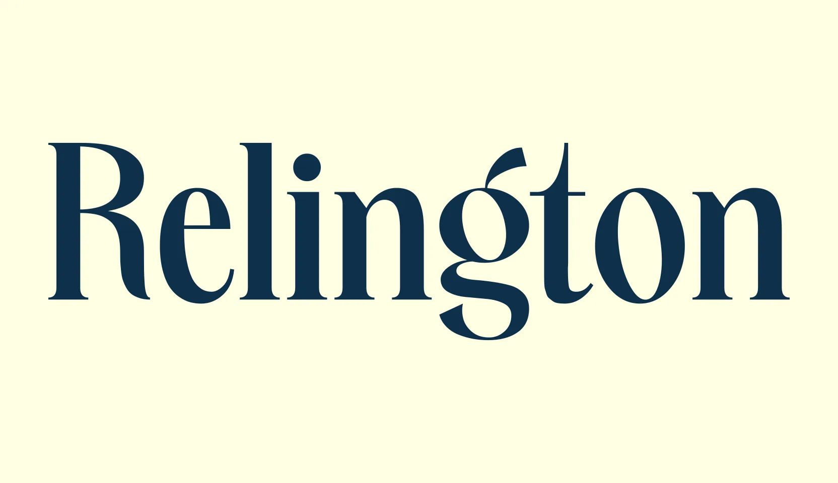 Relington, basic serif font preview