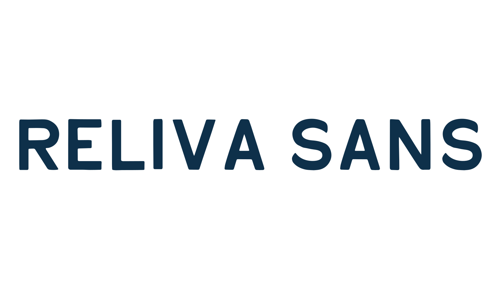 Reliva Sans, basic sans serif font preview