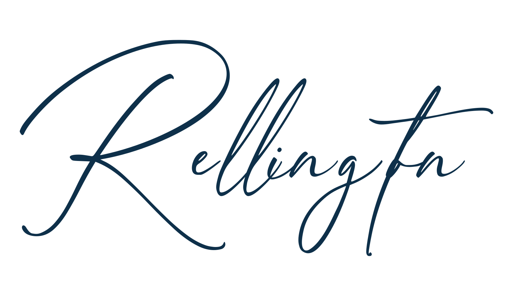 Rellington, script handwritten fancy decorative calligraphy font preview