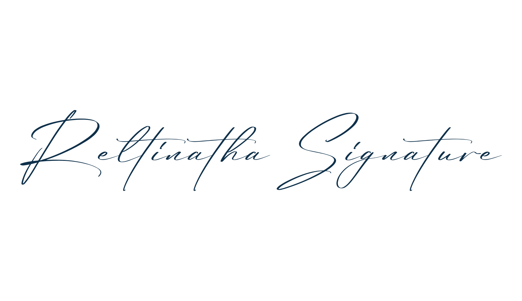 Reltinatha Signature, handwriting font preview
