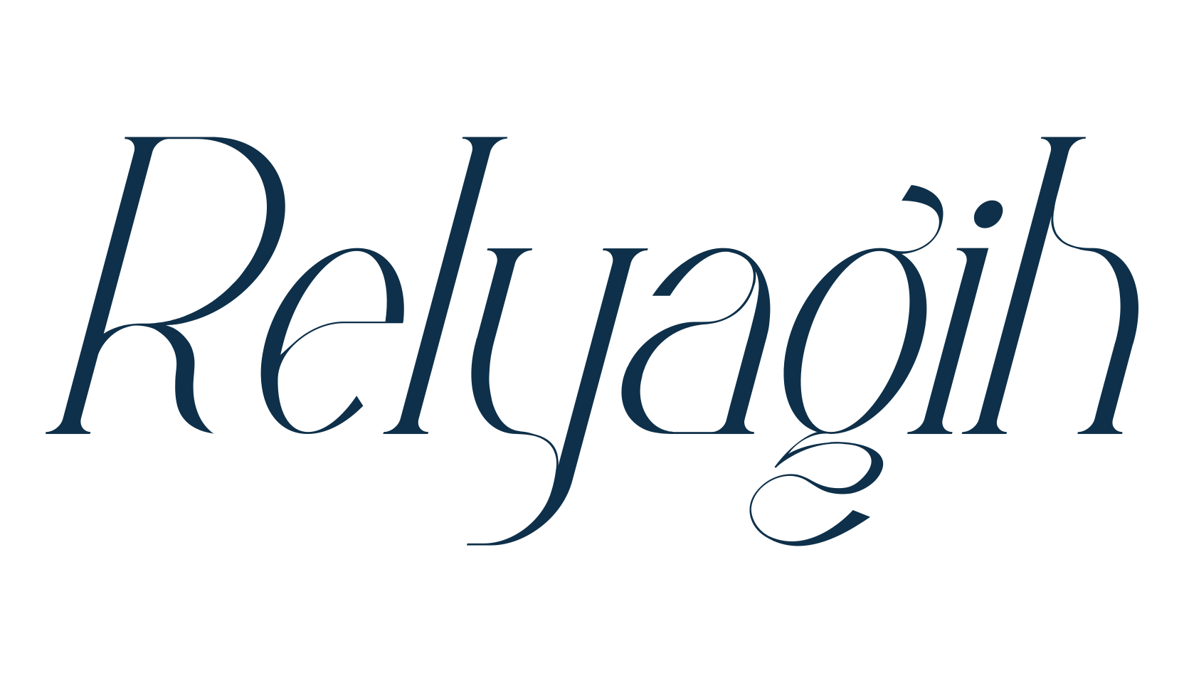 Relyagih, fancy retro decorative font preview