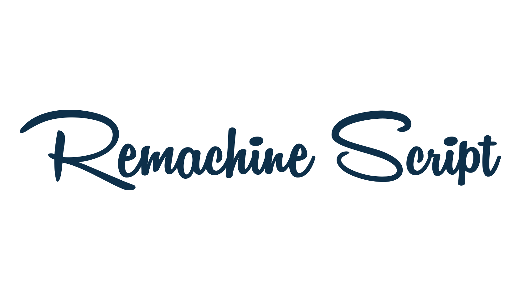Remachine Script, various font preview