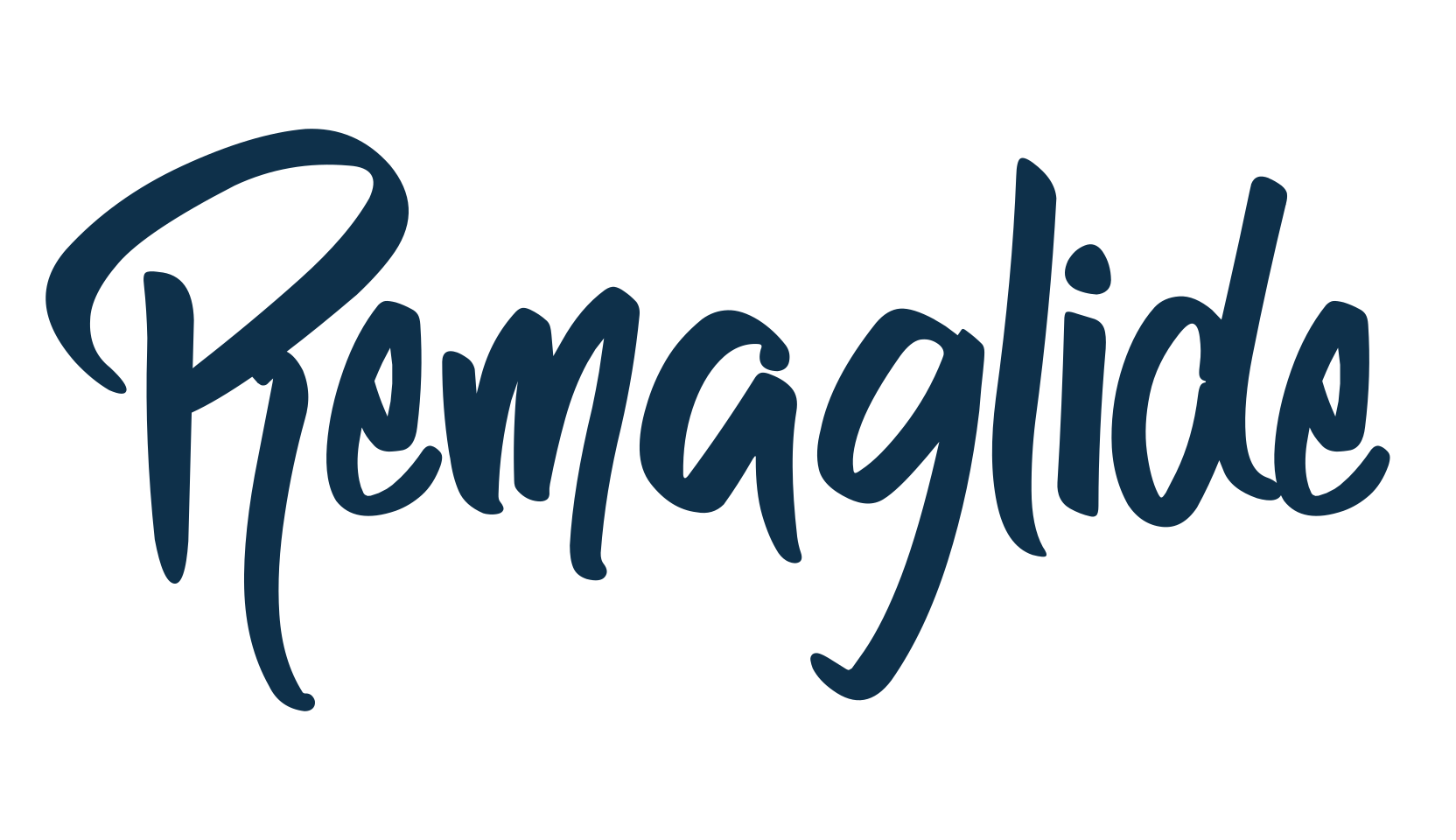 Remaglide, brush font preview