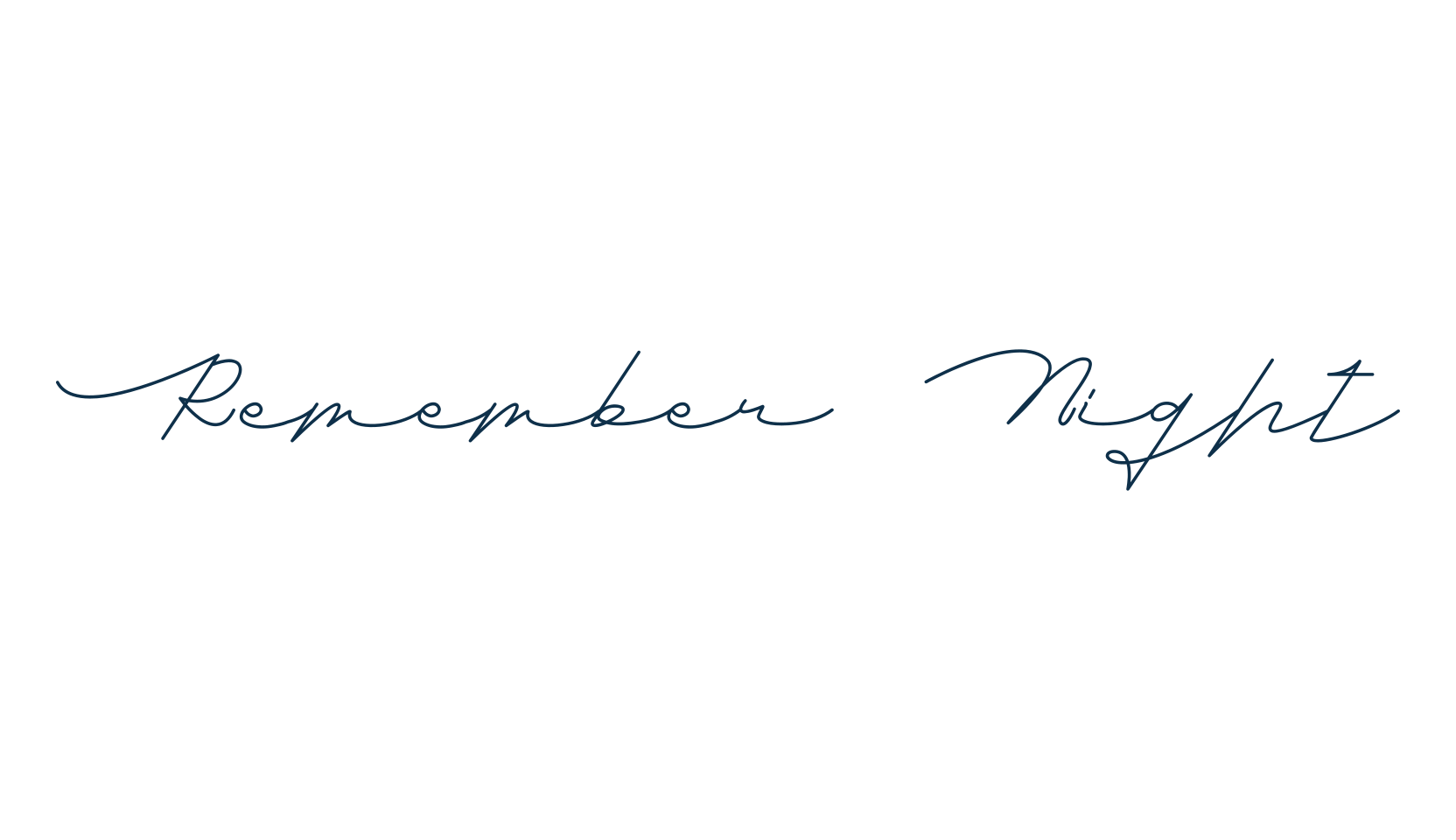 Remember Night, script handwritten fancy decorative calligraphy font preview