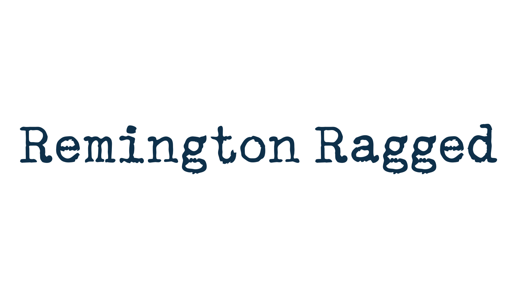 Remington Ragged, typewriter font preview