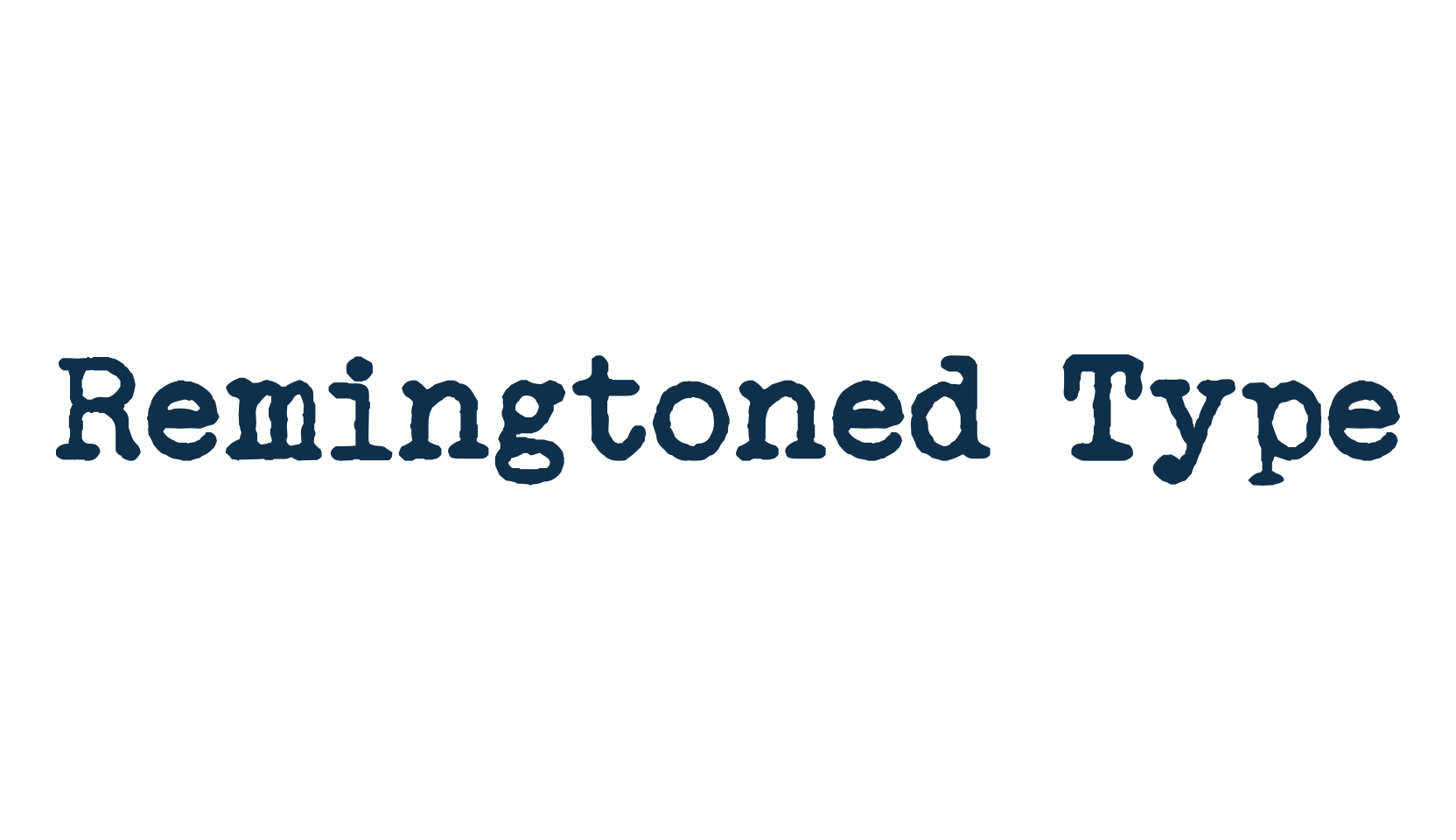Remingtoned Type, typewriter font preview