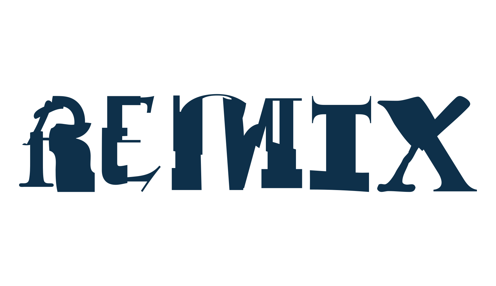 Remix, distorted font preview