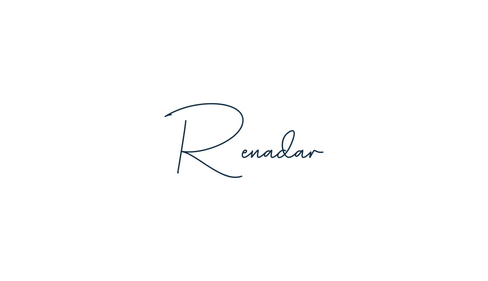 Renadar, script handwritten fancy decorative calligraphy font preview