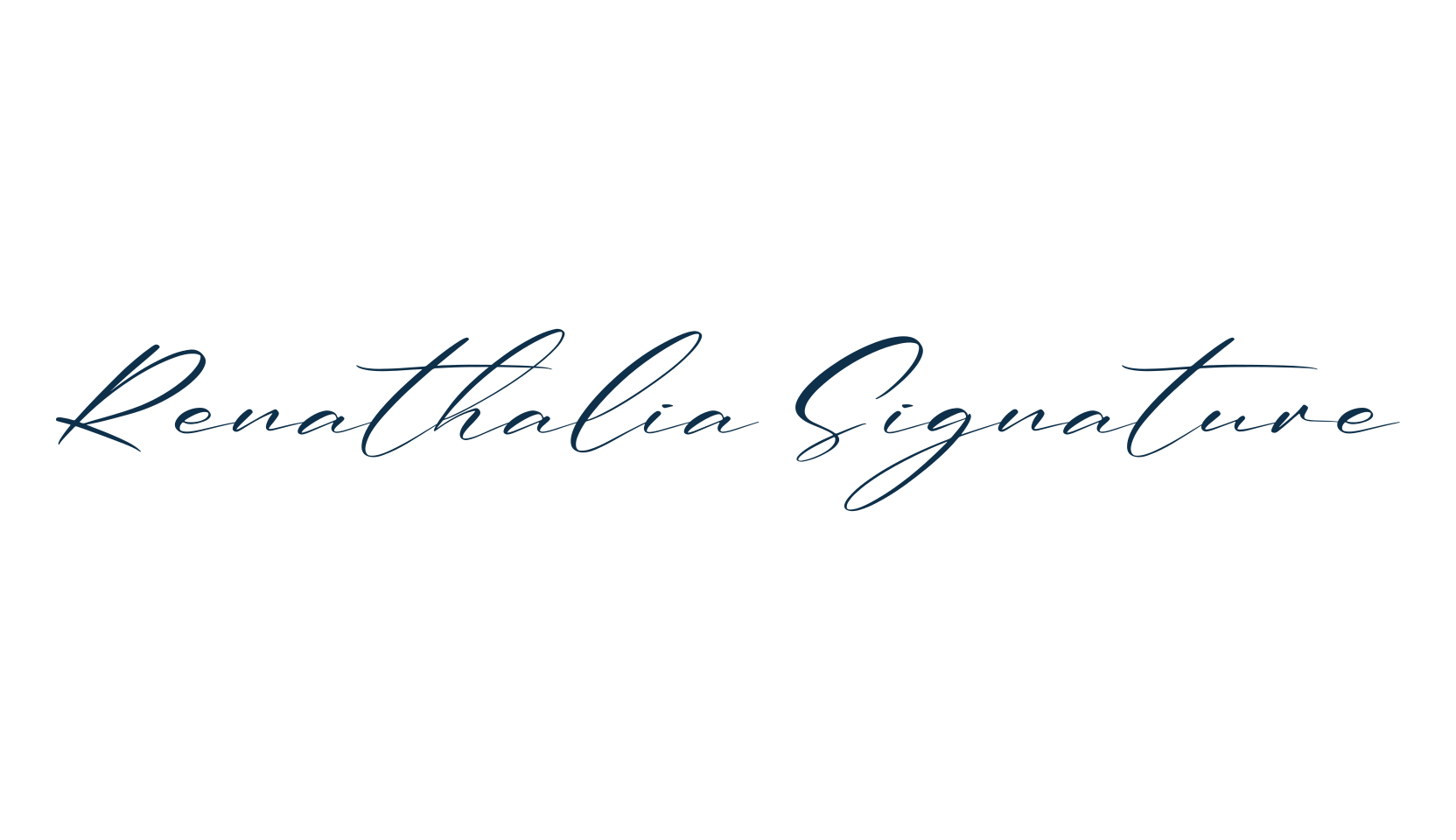 Renathalia Signature, script handwritten fancy decorative calligraphy font preview