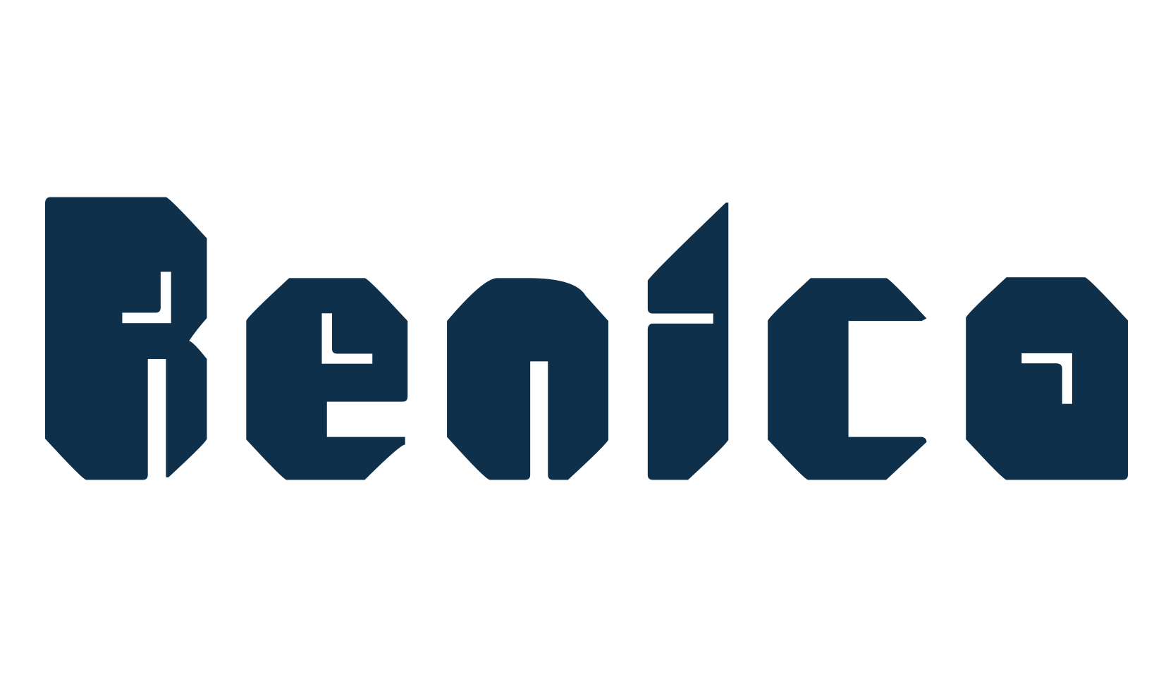 Renica, techno square sci-fi font preview