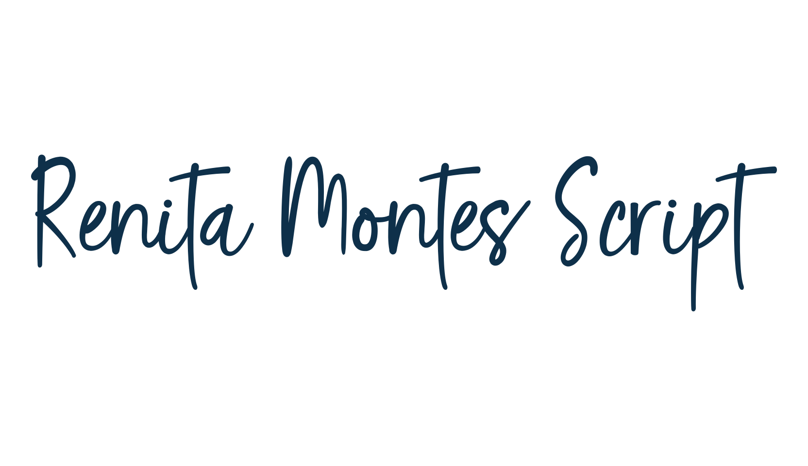 Renita Montes Script, handwriting font preview