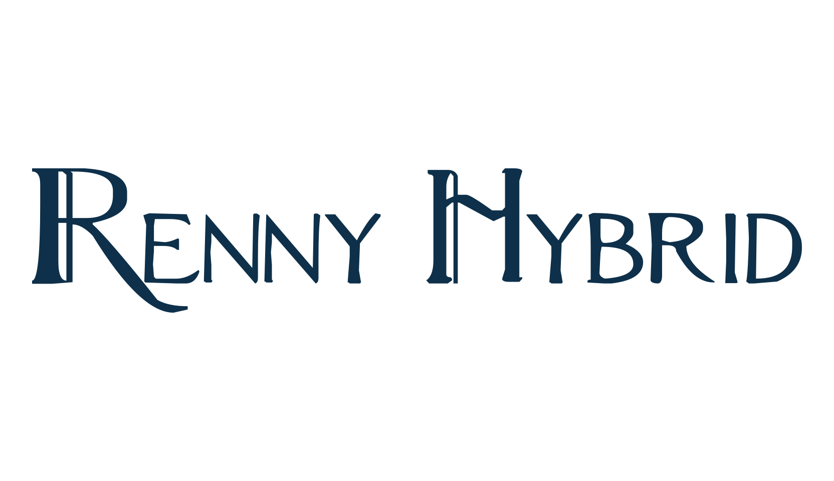 Renny Hybrid, retro font preview