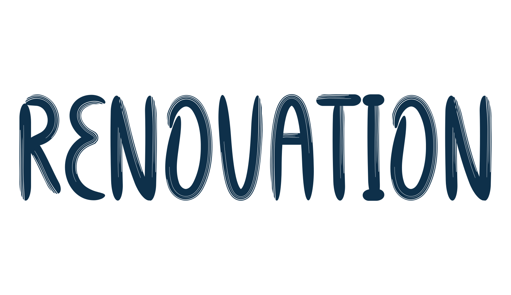 Renovation, brush font preview