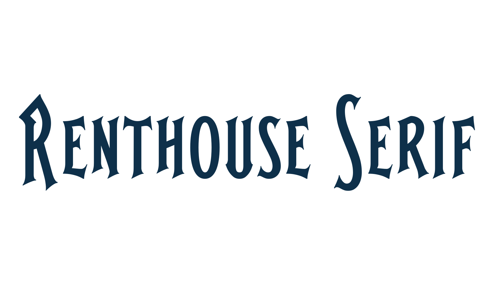 Renthouse Serif, display market font preview