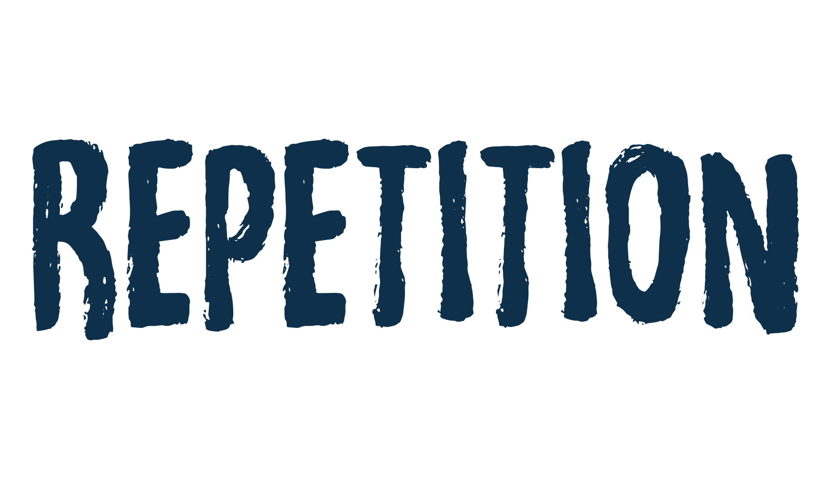Repetition, fancy eroded decorative font preview