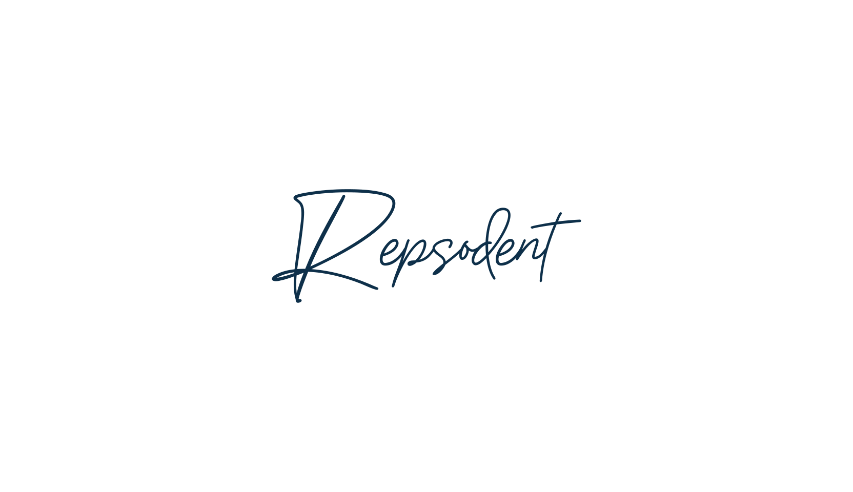 Repsodent, script handwritten fancy decorative calligraphy font preview