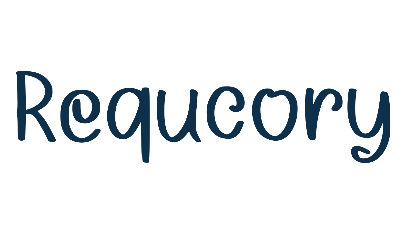 Requcory, script handwritten fancy decorative calligraphy font preview