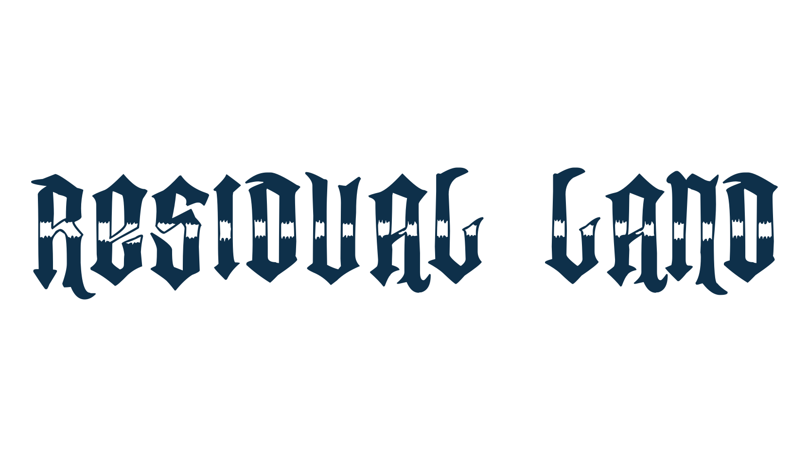 Residual Land, gothic modern font preview