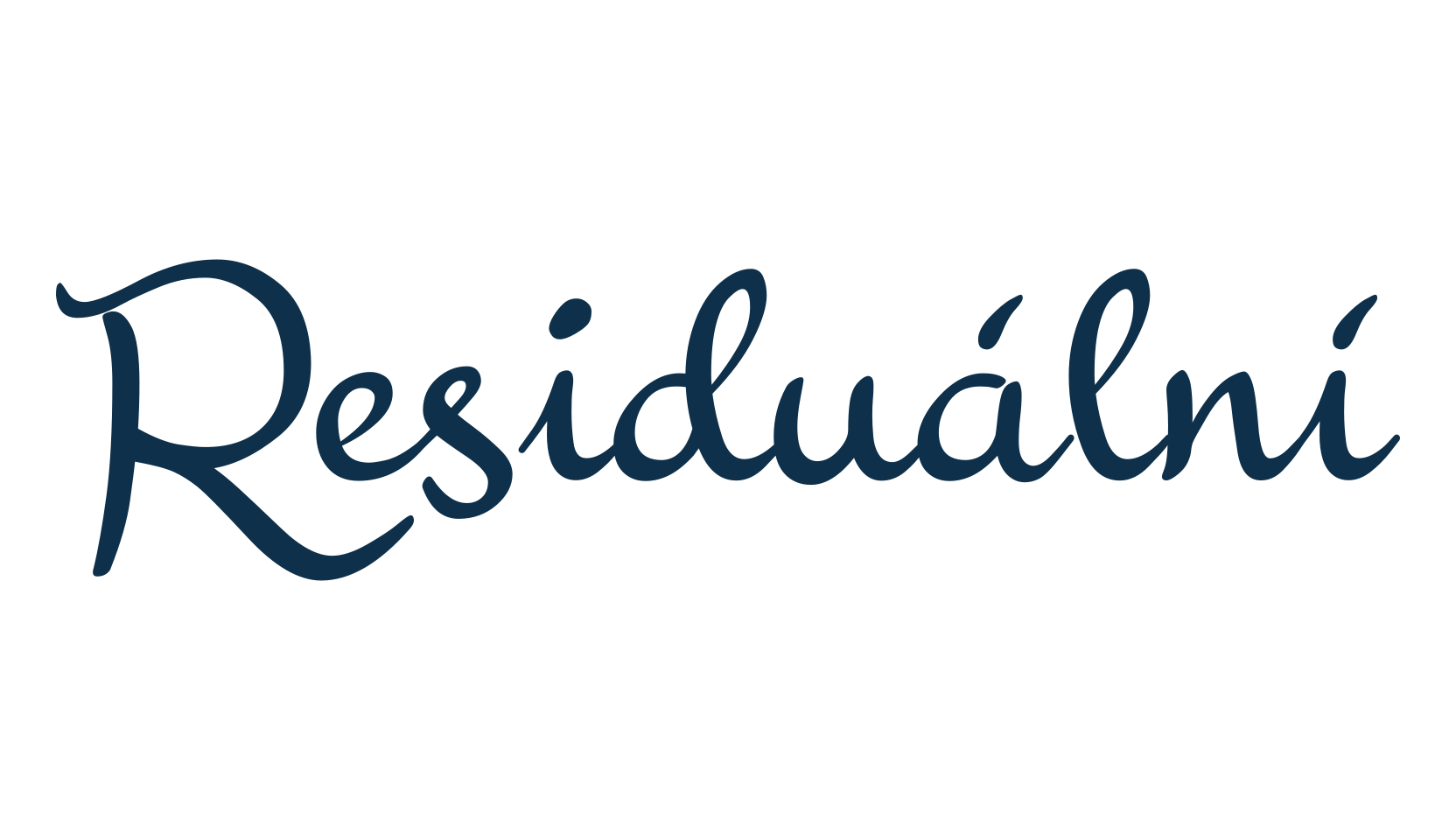 Residuální, calligraphy font preview