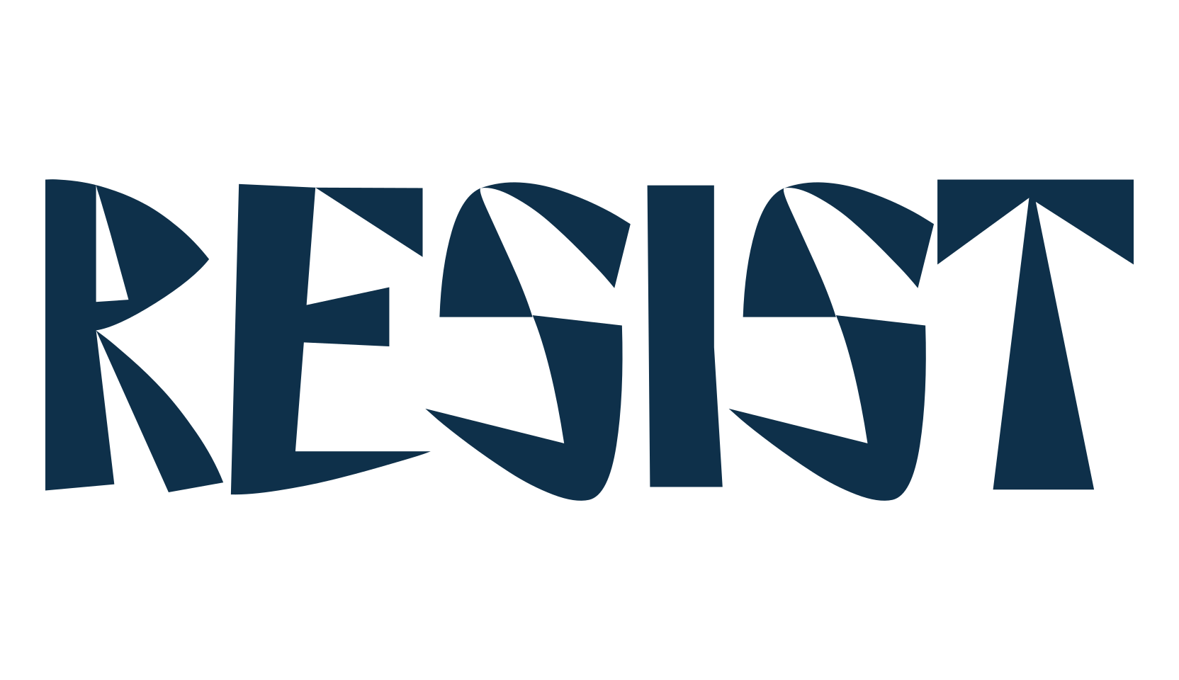 Resist, cartoon font preview