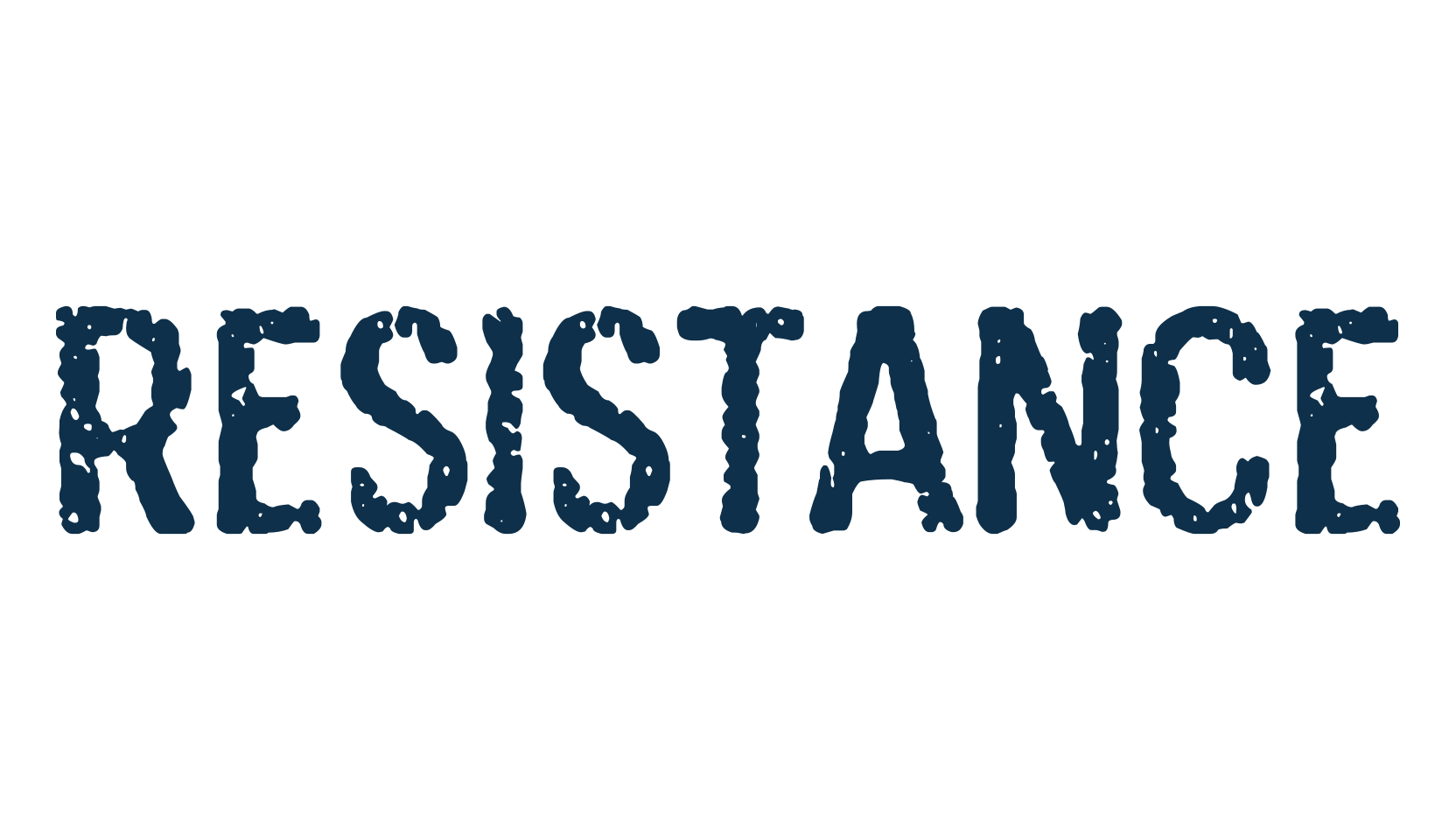 Resistance (resistance), fancy eroded decorative font preview