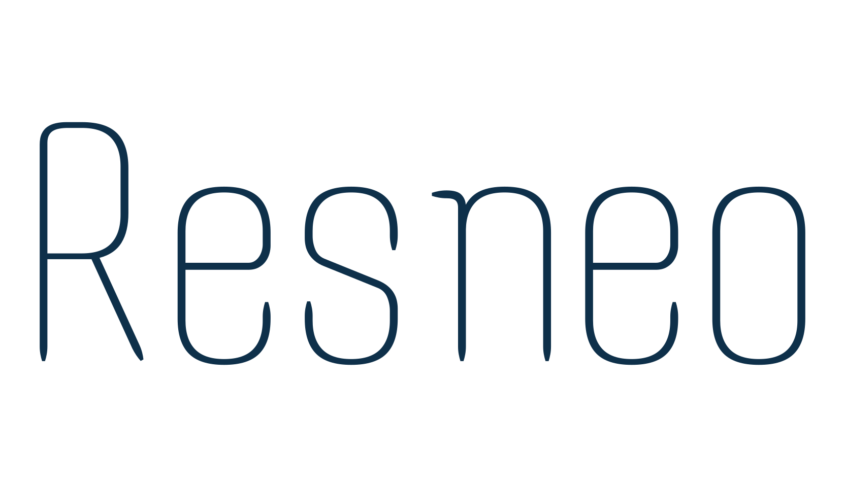 Resneo, basic sans serif font preview