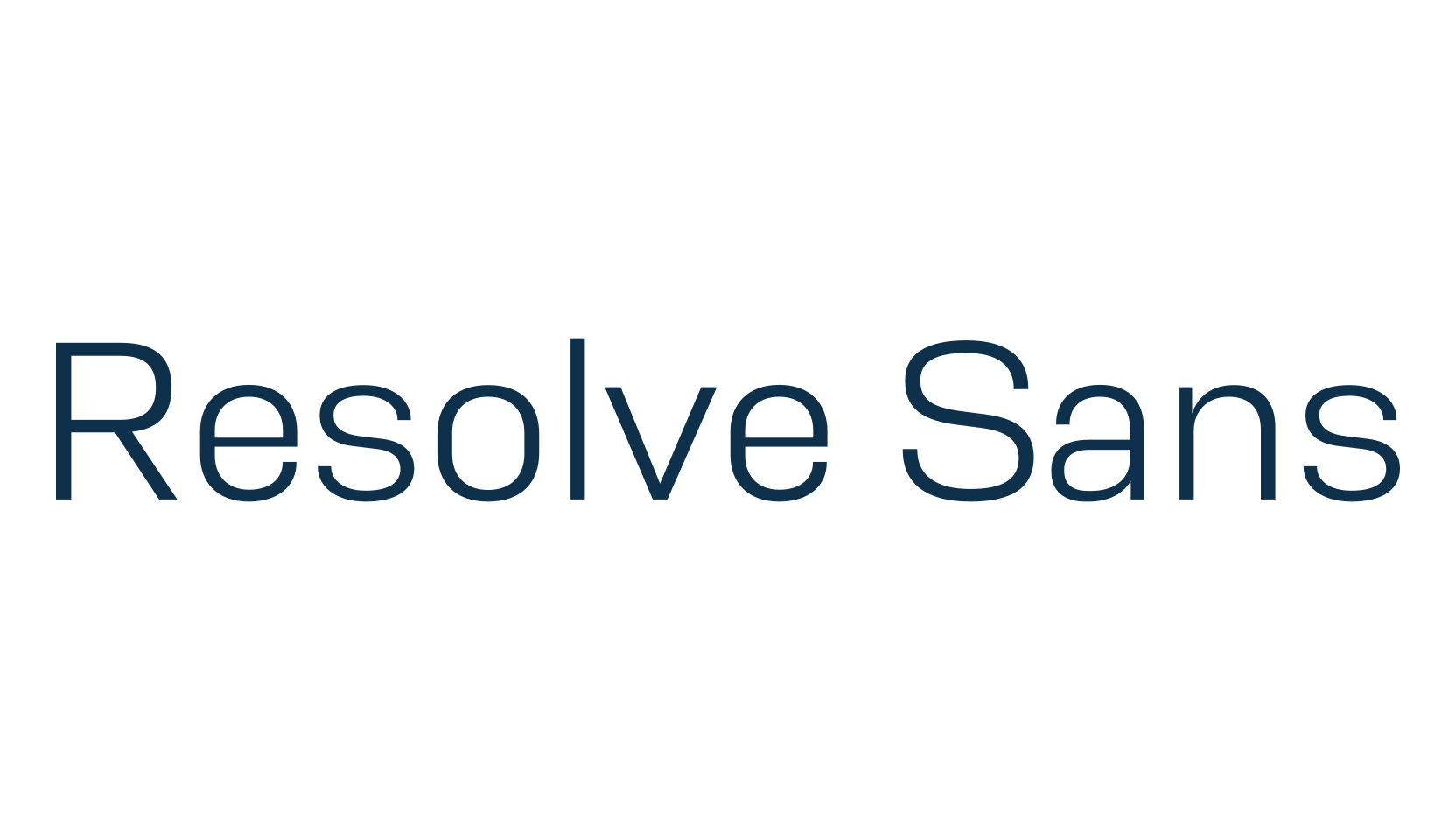 Resolve Sans, sans serif font preview