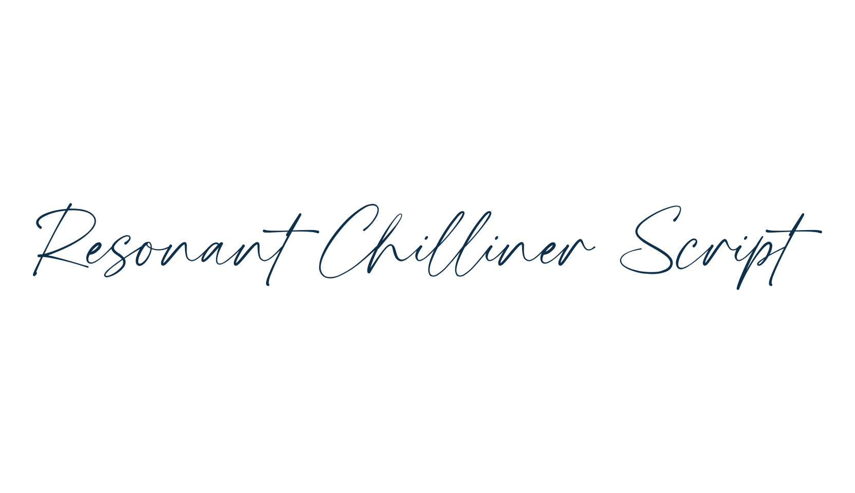 Resonant Chilliner Script, script handwritten fancy decorative calligraphy font preview