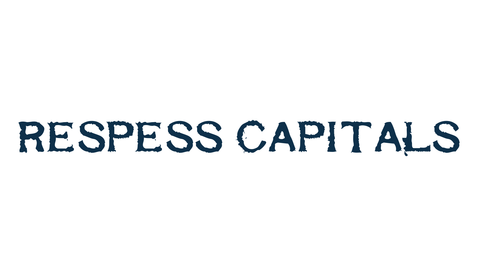 Respess Capitals, eroded font preview