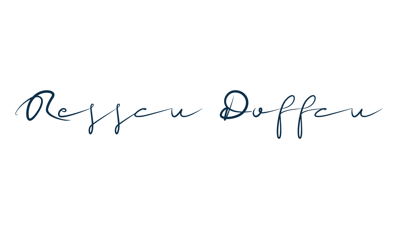 Resscu Doffcu, handwriting font preview