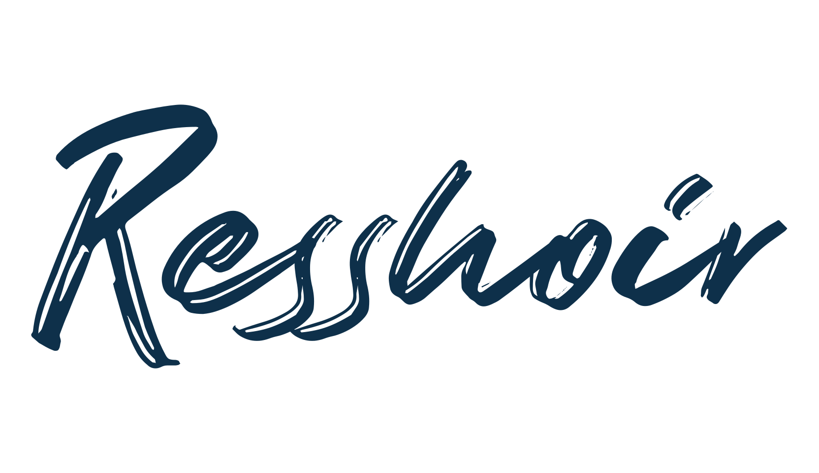 Resshoir, script brush fancy decorative calligraphy font preview