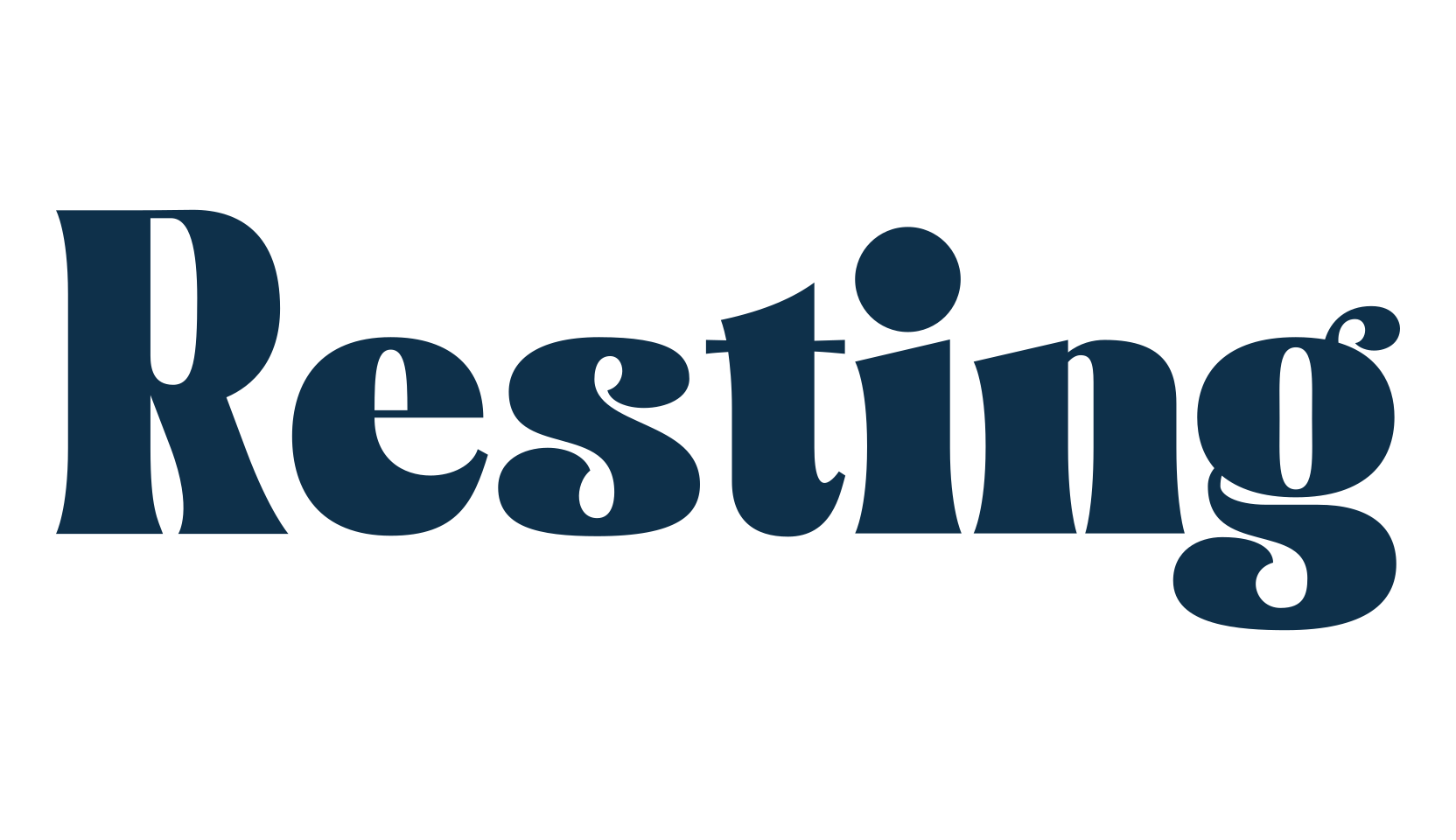 Resting, basic serif font preview