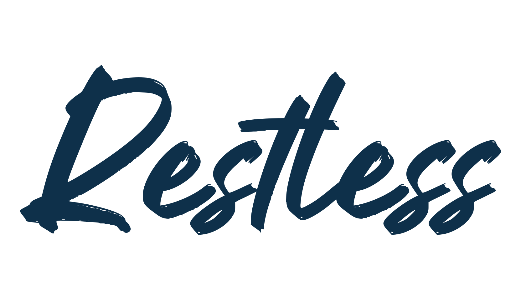 Restless (restless-2), script brush fancy decorative calligraphy font preview
