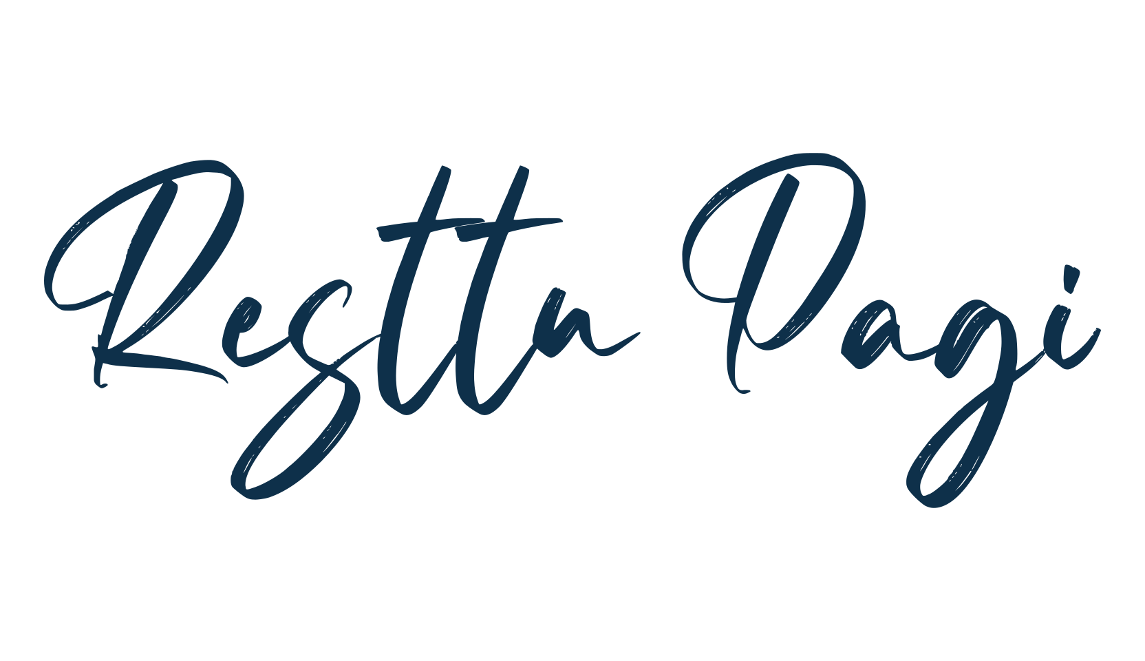 Resttu Pagi, handwriting font preview