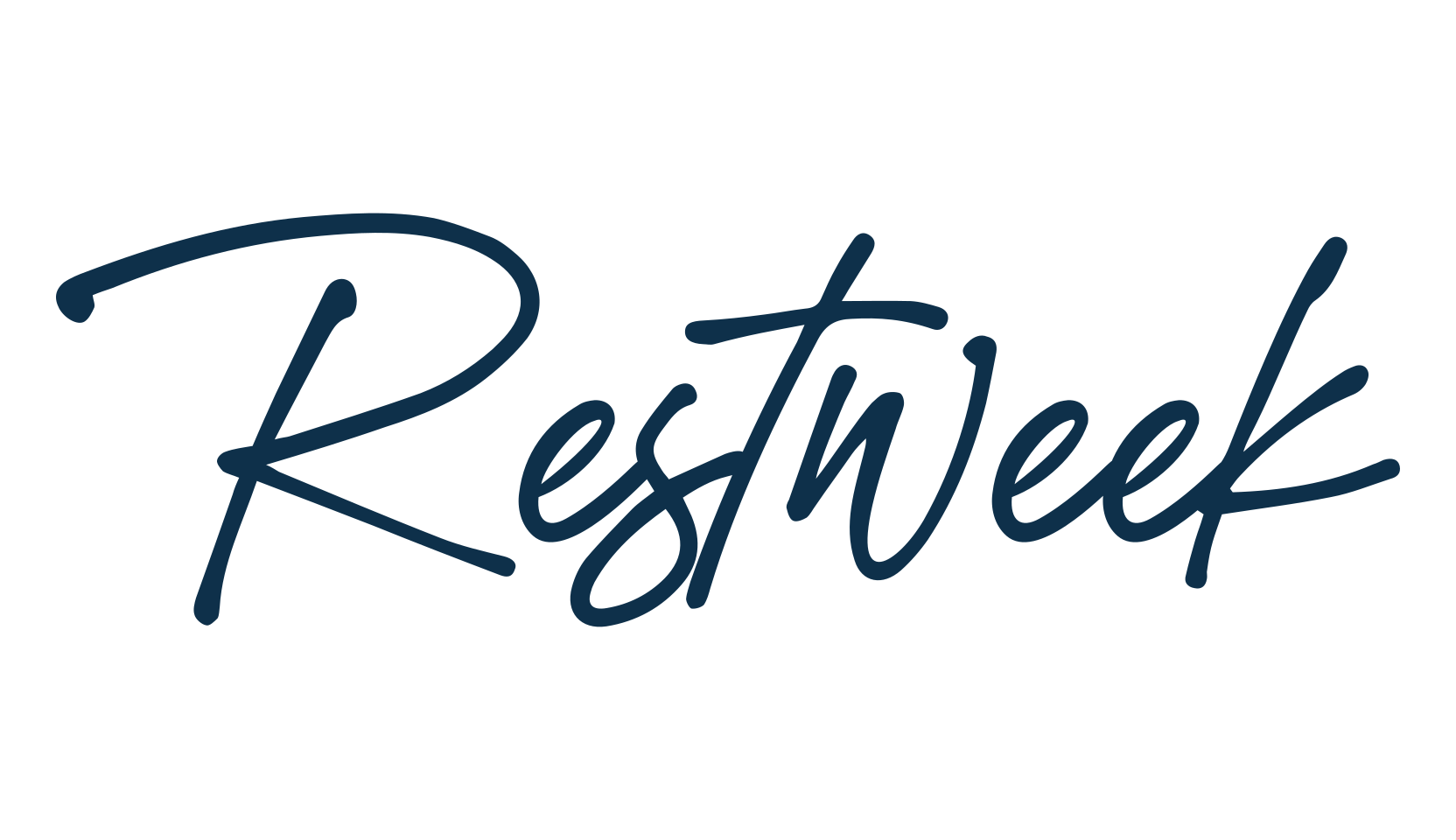 Restweek, script handwritten fancy decorative calligraphy font preview