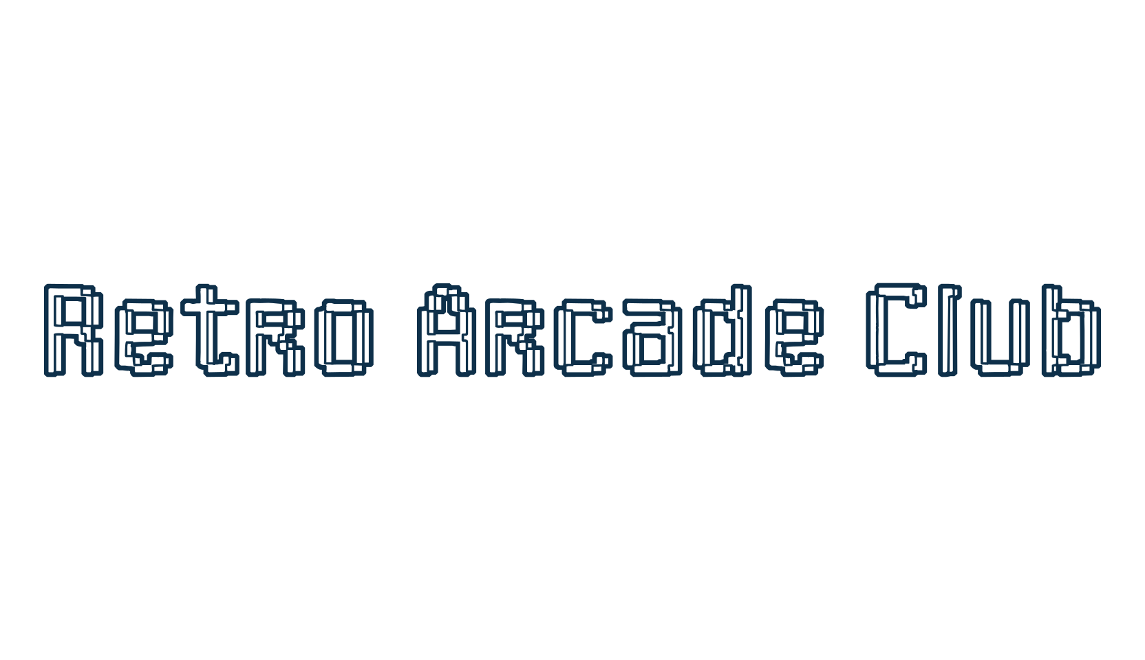 Retro Arcade Club, fancy various techno sci-fi font preview