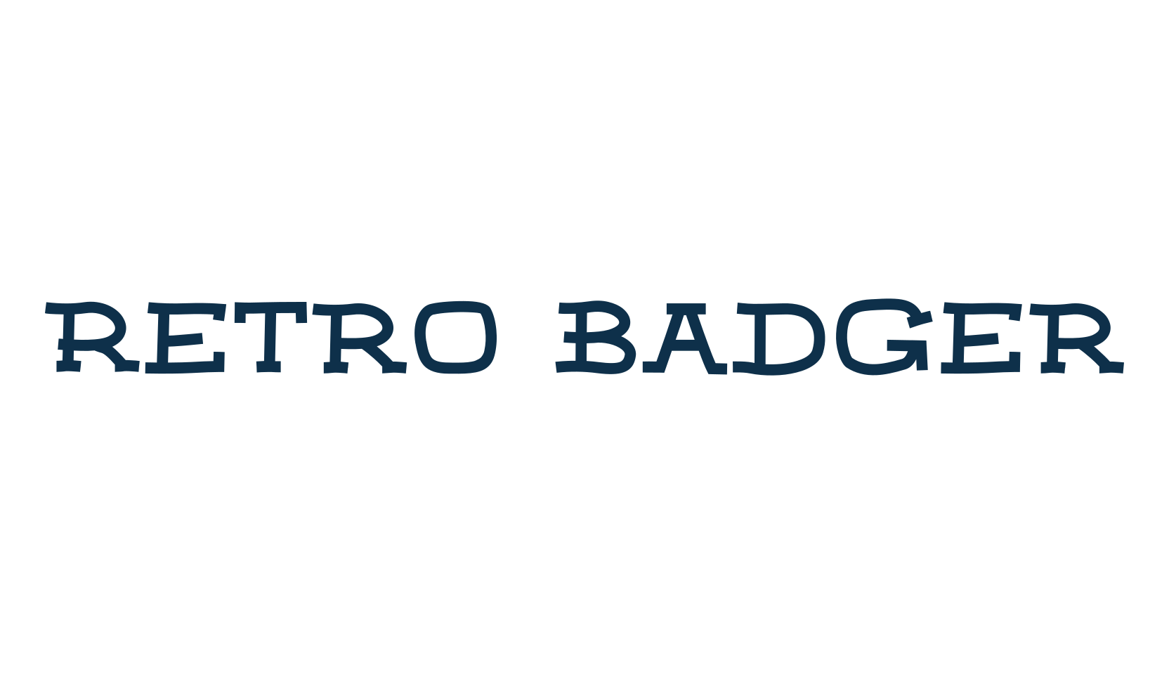 Retro Badger, fancy various decorative font preview