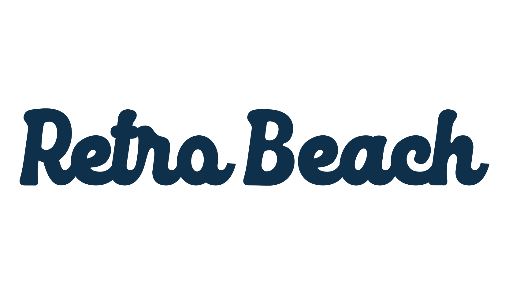 Retro Beach, old school font preview