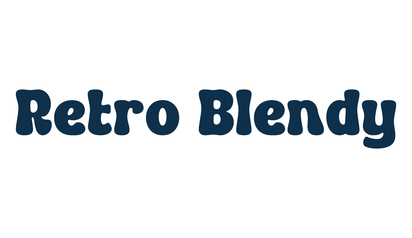 Retro Blendy, groovy font preview