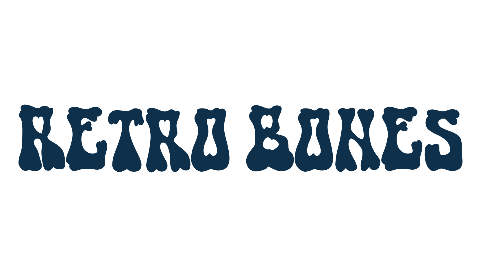 Retro Bones, fancy decorative font preview