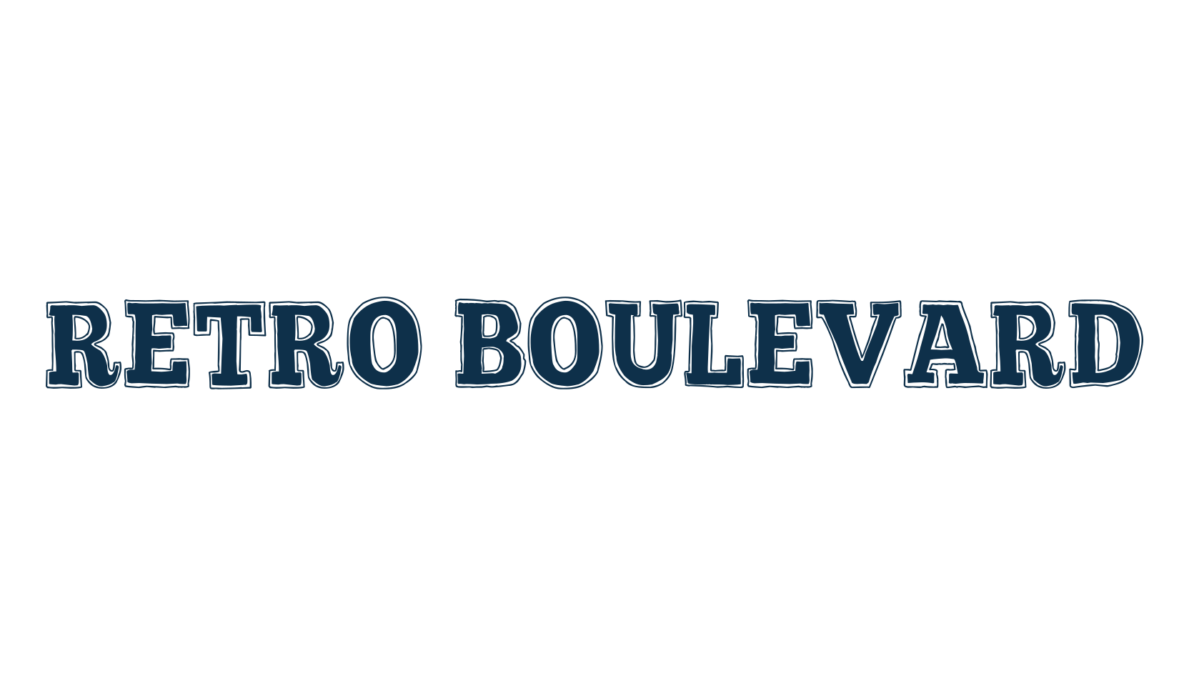 Retro Boulevard, fancy old school decorative font preview