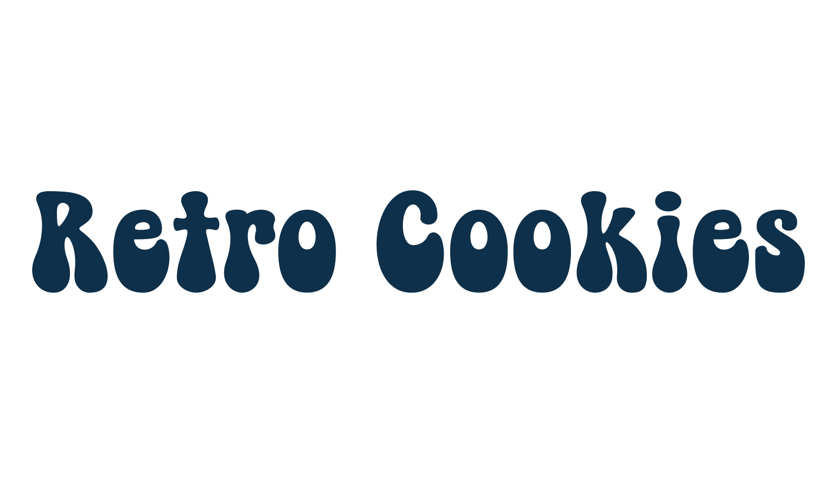Retro Cookies, fancy groovy decorative font preview