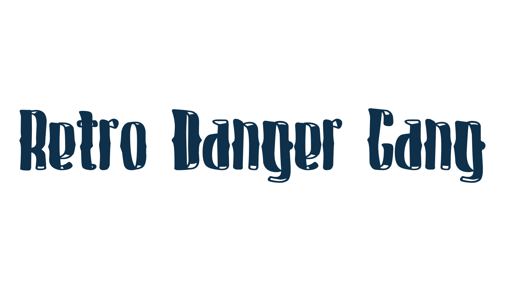 Retro Danger Gang, fancy various decorative font preview