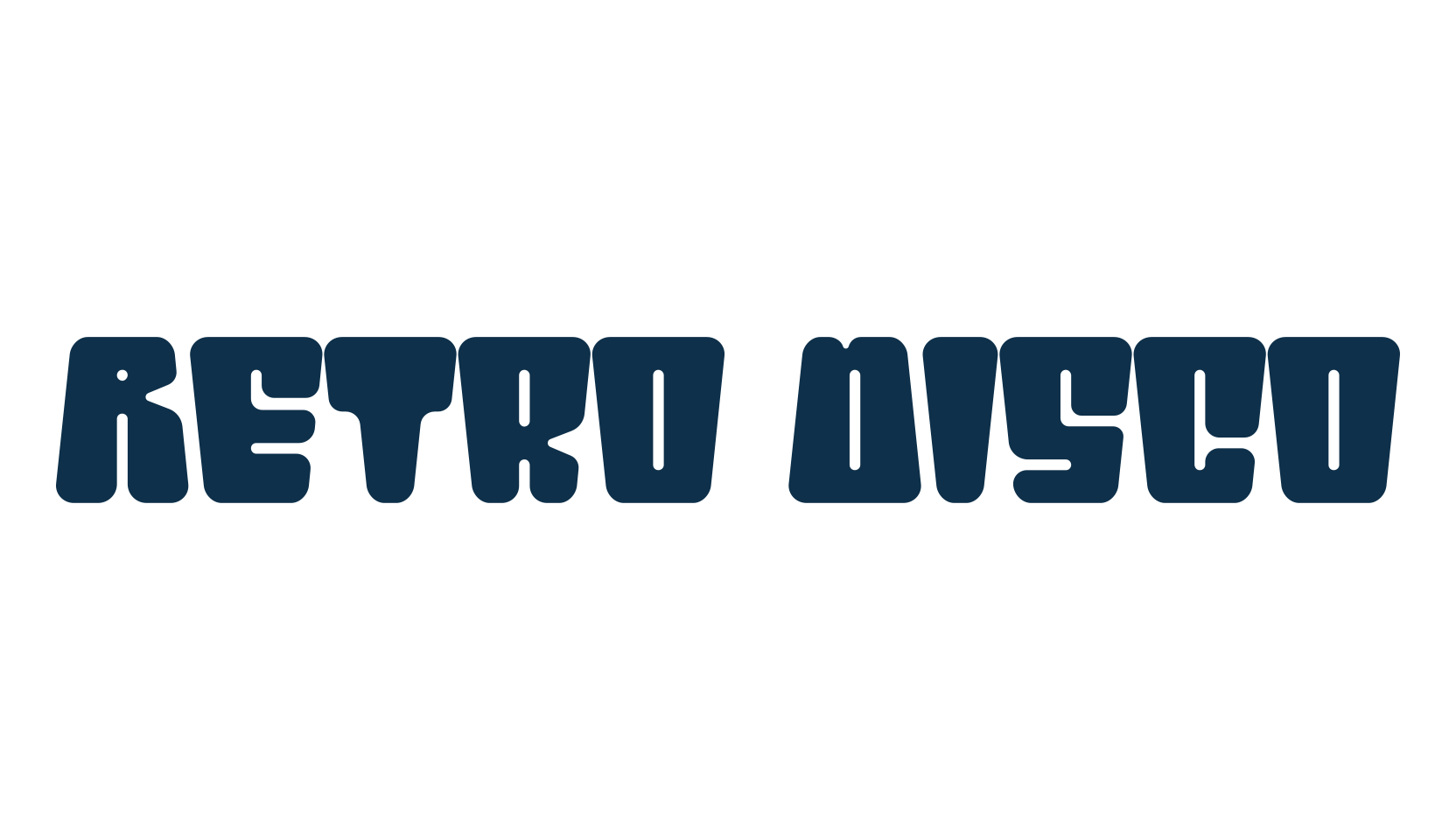Retro Disco, groovy font preview