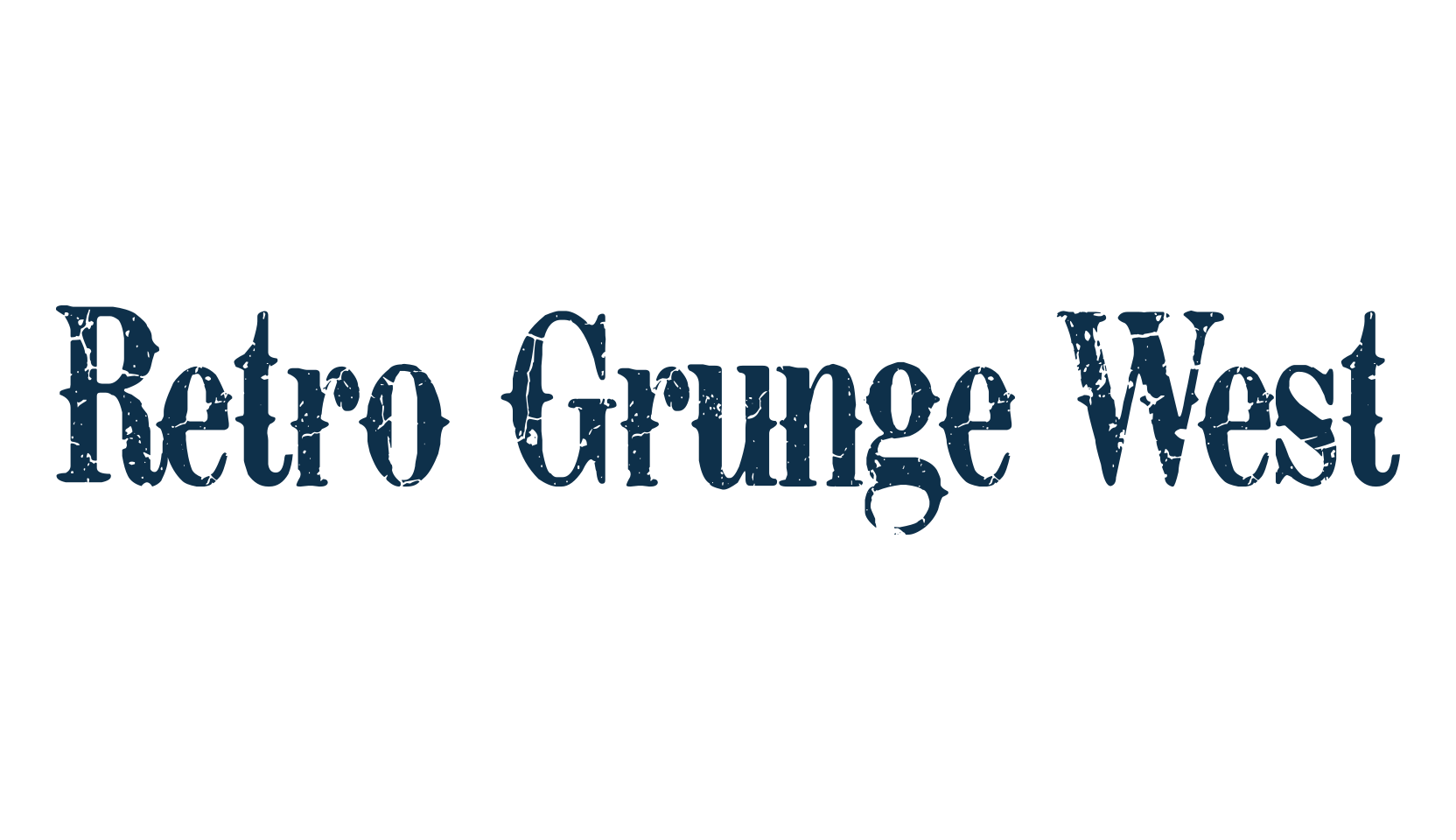 Retro Grunge West, western font preview