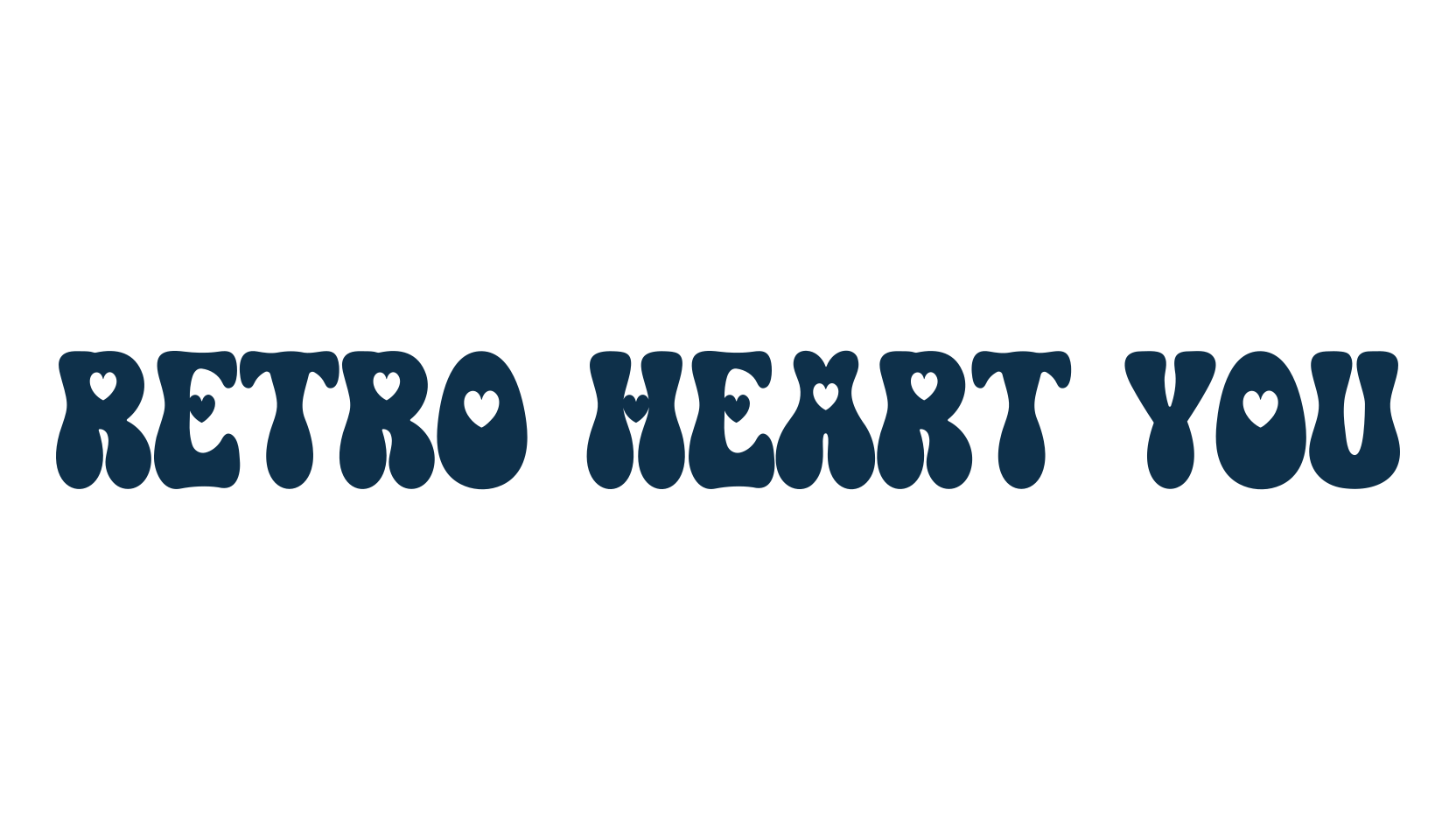 Retro Heart You, display market font preview