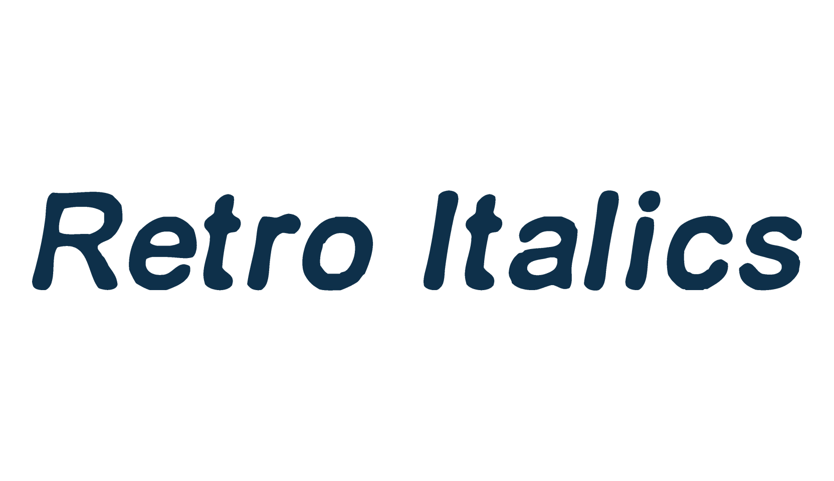 Retro Italics, fancy various basic font preview