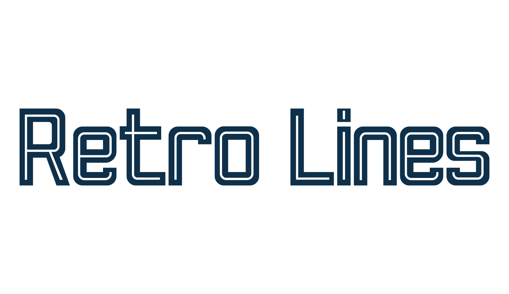 Retro Lines, retro font preview