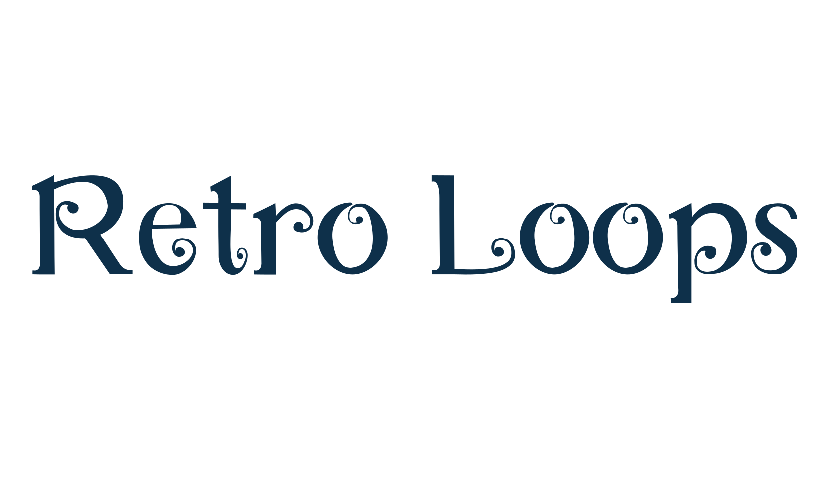 Retro Loops, fancy retro decorative font preview